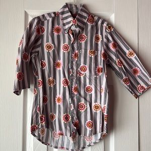 Redfish kids floral button down shirt - size 6